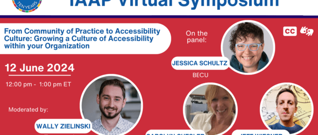 VIRTUAL IAAP SYMPOSIUM: BUILDING A CULTURE OF ACCESSIBILITY AND INCLUSION IN YOUR ORGANIZATIONS