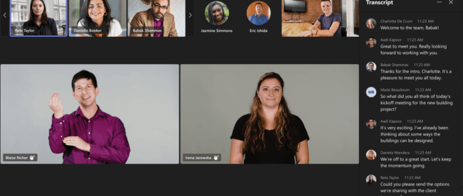 SIGN LANGUAGE VIEW IN TEAMS MEETING IS DESIGNED TO MAKE VIDEO CALLS MORE ACCESSIBLE FOR DEAF PARTICIPANTS